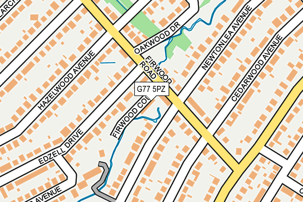 G77 5PZ map - OS OpenMap – Local (Ordnance Survey)