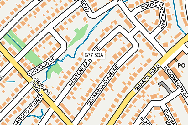 G77 5QA map - OS OpenMap – Local (Ordnance Survey)