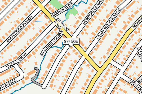 G77 5QE map - OS OpenMap – Local (Ordnance Survey)