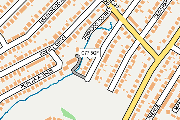 G77 5QF map - OS OpenMap – Local (Ordnance Survey)