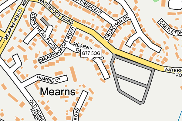 G77 5QG map - OS OpenMap – Local (Ordnance Survey)