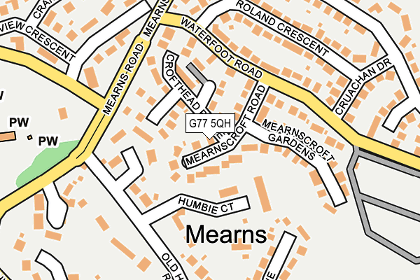 G77 5QH map - OS OpenMap – Local (Ordnance Survey)