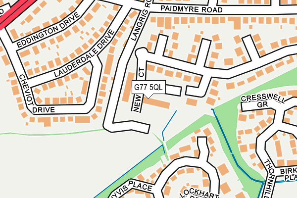 G77 5QL map - OS OpenMap – Local (Ordnance Survey)