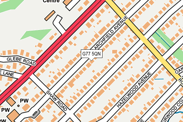 G77 5QN map - OS OpenMap – Local (Ordnance Survey)