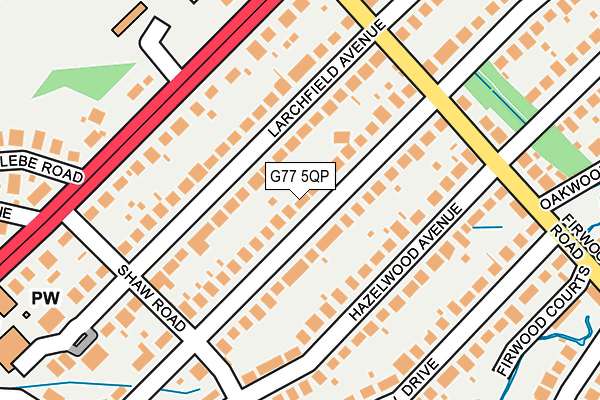 G77 5QP map - OS OpenMap – Local (Ordnance Survey)