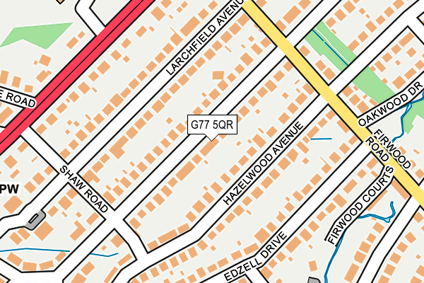 G77 5QR map - OS OpenMap – Local (Ordnance Survey)