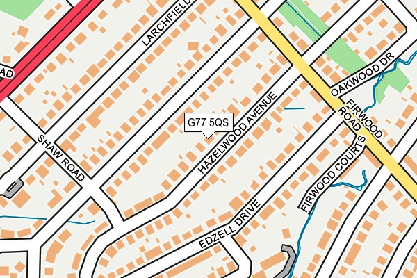 G77 5QS map - OS OpenMap – Local (Ordnance Survey)