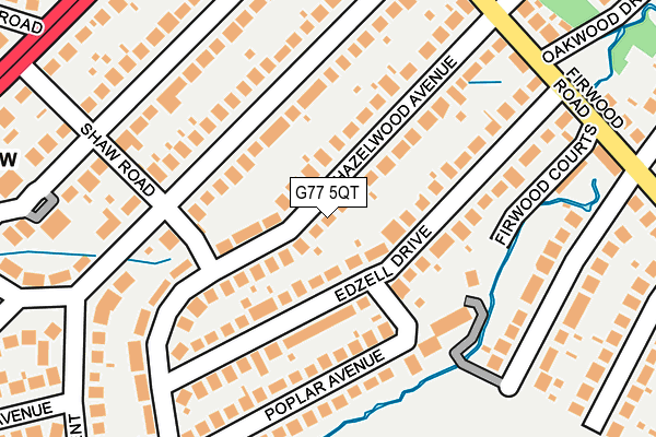 G77 5QT map - OS OpenMap – Local (Ordnance Survey)