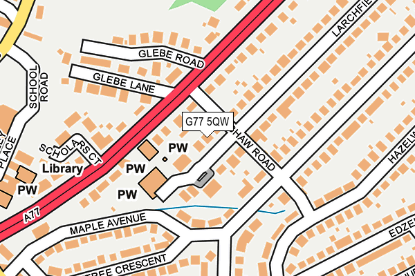 G77 5QW map - OS OpenMap – Local (Ordnance Survey)