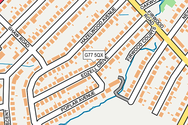 G77 5QX map - OS OpenMap – Local (Ordnance Survey)