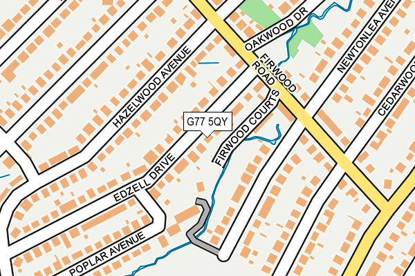 G77 5QY map - OS OpenMap – Local (Ordnance Survey)