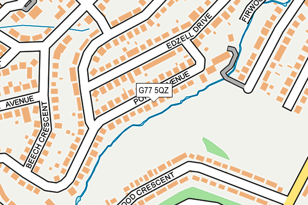 G77 5QZ map - OS OpenMap – Local (Ordnance Survey)