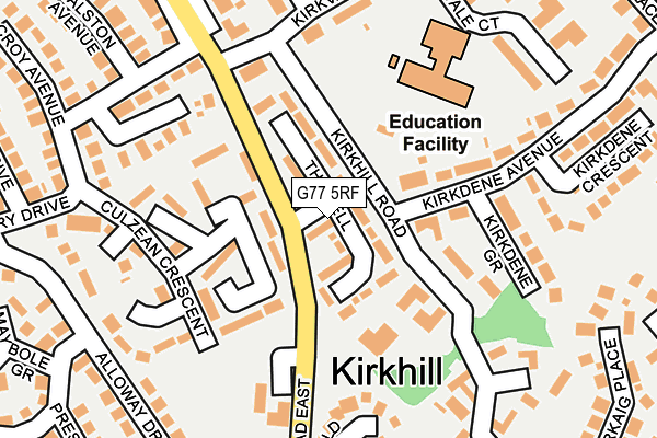 G77 5RF map - OS OpenMap – Local (Ordnance Survey)