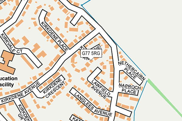 G77 5RG map - OS OpenMap – Local (Ordnance Survey)