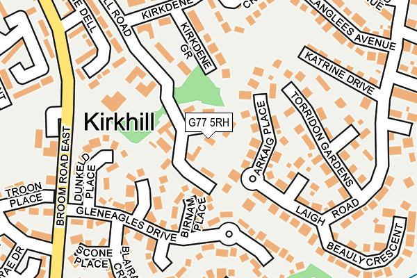 G77 5RH map - OS OpenMap – Local (Ordnance Survey)