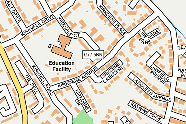 G77 5RN map - OS OpenMap – Local (Ordnance Survey)