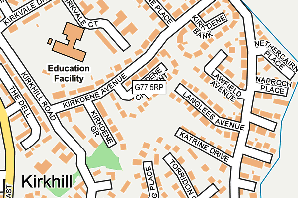 G77 5RP map - OS OpenMap – Local (Ordnance Survey)