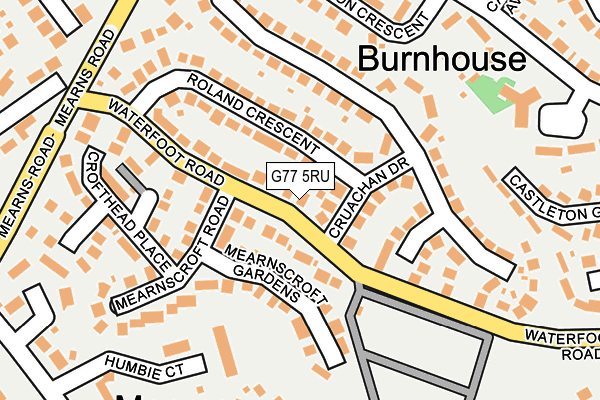 G77 5RU map - OS OpenMap – Local (Ordnance Survey)