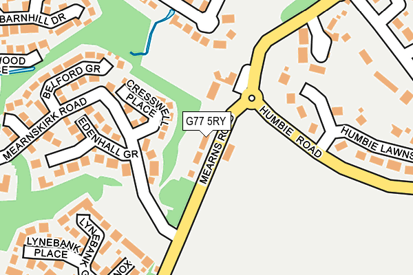 G77 5RY map - OS OpenMap – Local (Ordnance Survey)