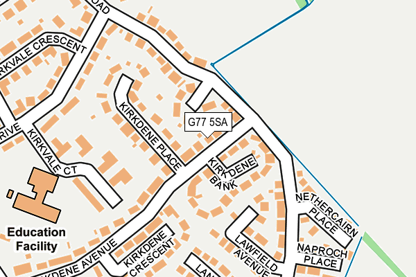 G77 5SA map - OS OpenMap – Local (Ordnance Survey)