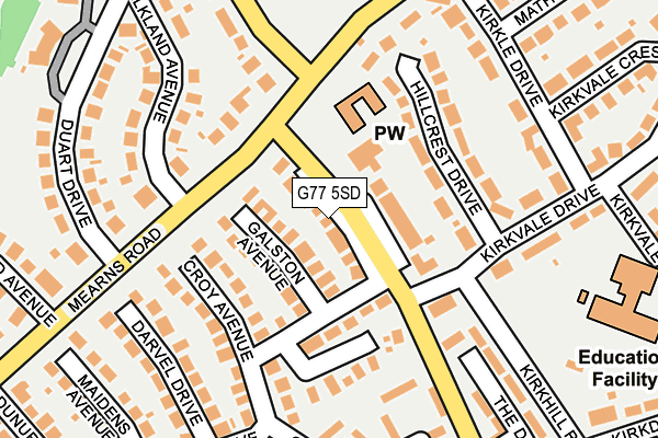 G77 5SD map - OS OpenMap – Local (Ordnance Survey)