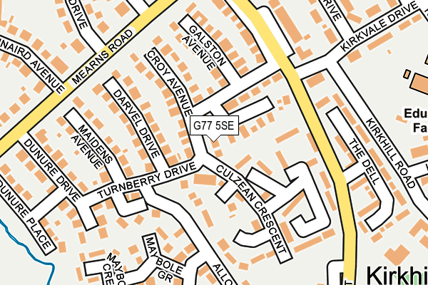 G77 5SE map - OS OpenMap – Local (Ordnance Survey)