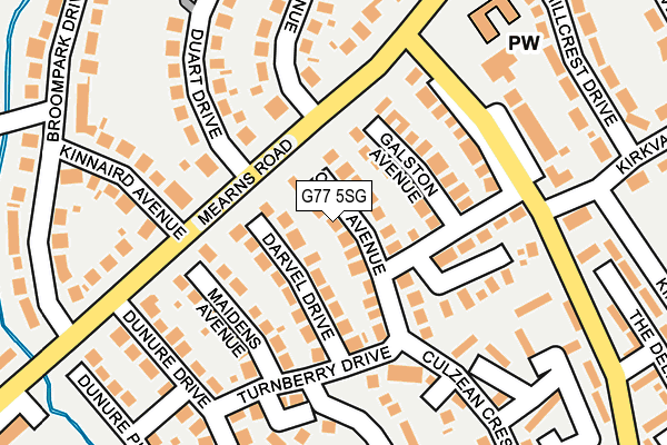 G77 5SG map - OS OpenMap – Local (Ordnance Survey)