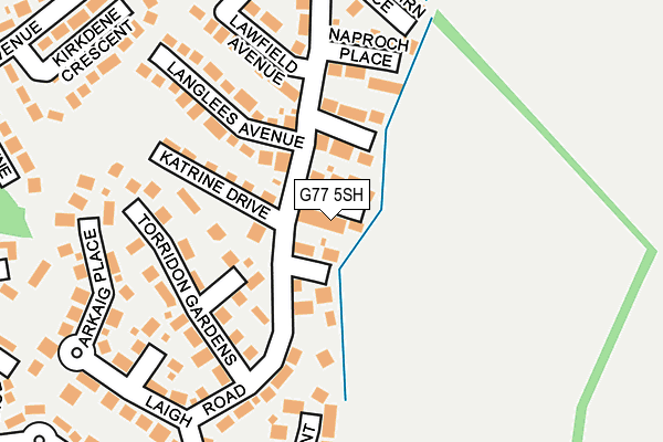 G77 5SH map - OS OpenMap – Local (Ordnance Survey)