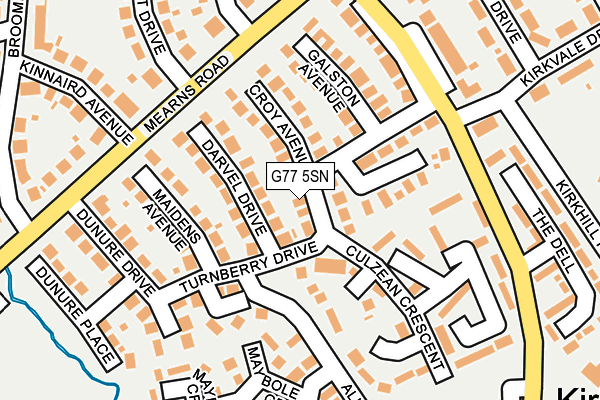 G77 5SN map - OS OpenMap – Local (Ordnance Survey)