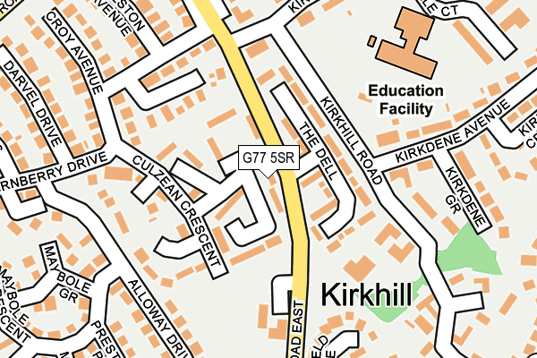 G77 5SR map - OS OpenMap – Local (Ordnance Survey)