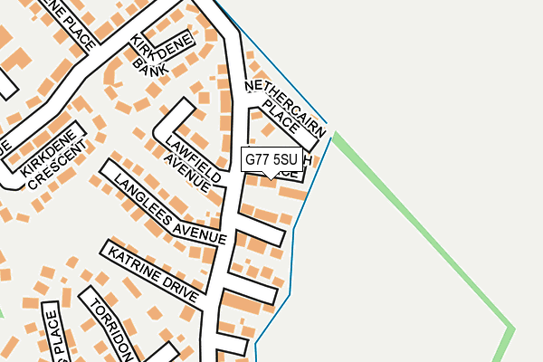 G77 5SU map - OS OpenMap – Local (Ordnance Survey)