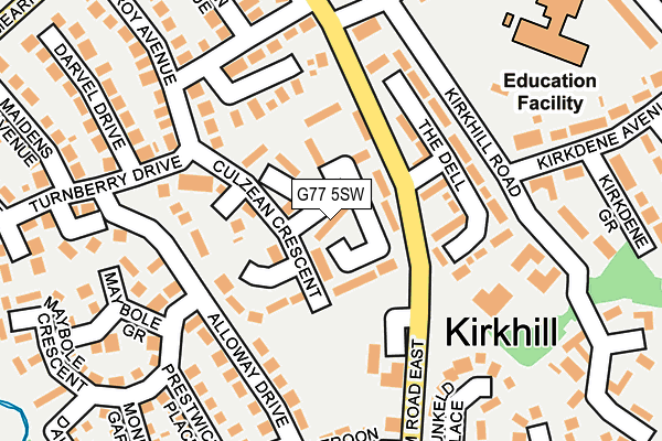 G77 5SW map - OS OpenMap – Local (Ordnance Survey)