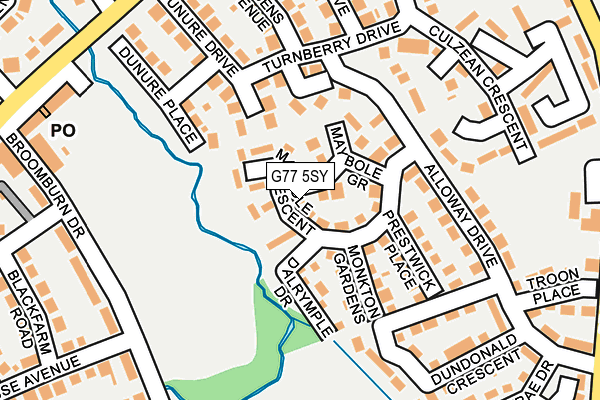 G77 5SY map - OS OpenMap – Local (Ordnance Survey)