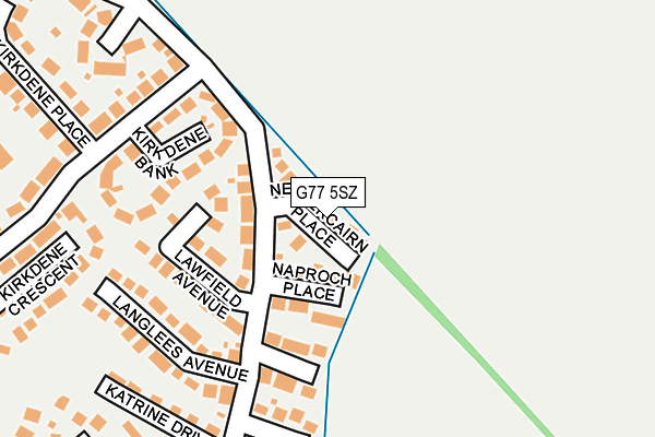 G77 5SZ map - OS OpenMap – Local (Ordnance Survey)