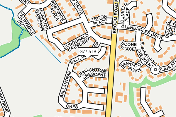 G77 5TB map - OS OpenMap – Local (Ordnance Survey)