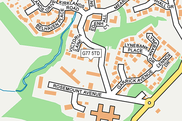 G77 5TD map - OS OpenMap – Local (Ordnance Survey)