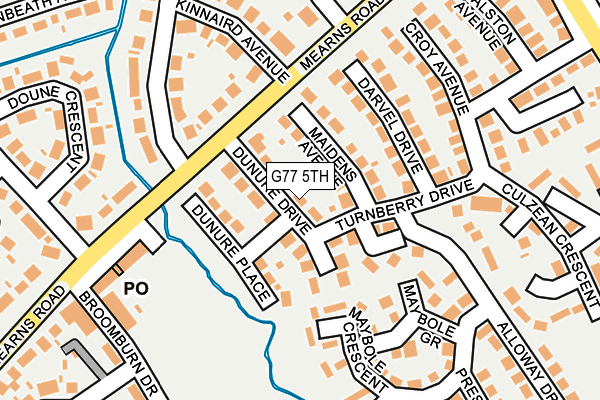 G77 5TH map - OS OpenMap – Local (Ordnance Survey)