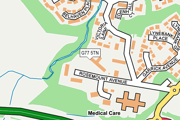 G77 5TN map - OS OpenMap – Local (Ordnance Survey)