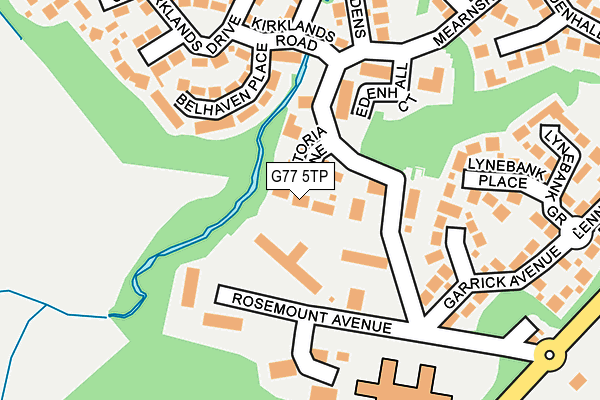 G77 5TP map - OS OpenMap – Local (Ordnance Survey)