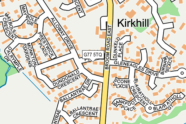 G77 5TQ map - OS OpenMap – Local (Ordnance Survey)