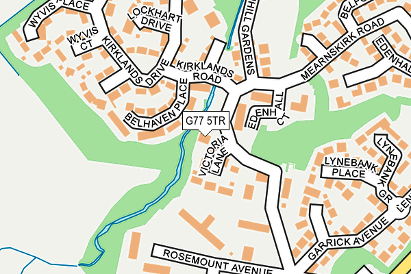 G77 5TR map - OS OpenMap – Local (Ordnance Survey)