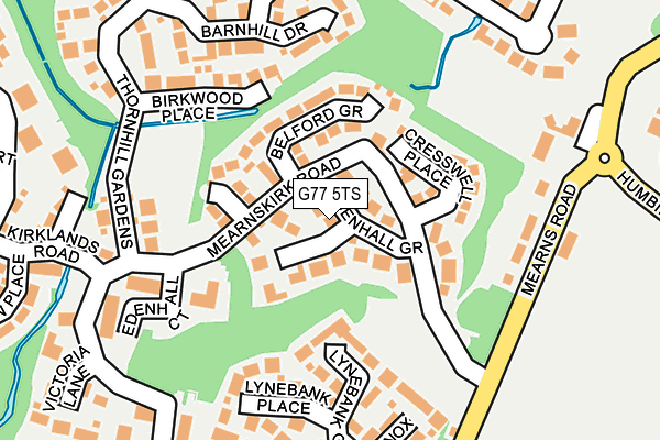 G77 5TS map - OS OpenMap – Local (Ordnance Survey)