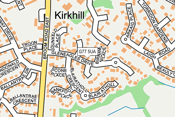 G77 5UA map - OS OpenMap – Local (Ordnance Survey)