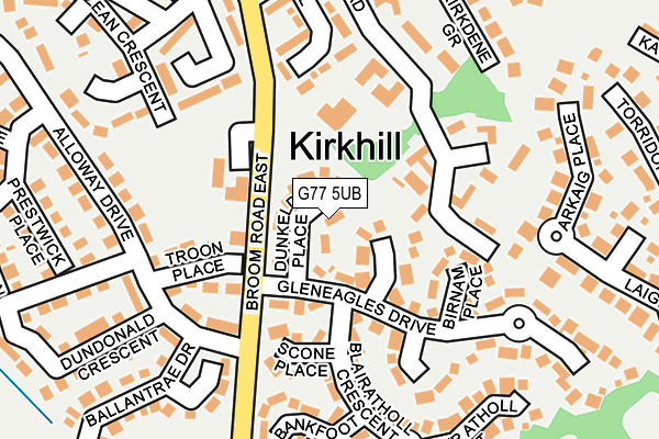 G77 5UB map - OS OpenMap – Local (Ordnance Survey)