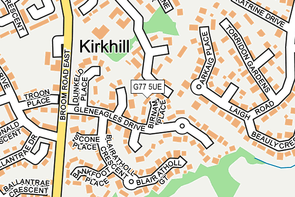 G77 5UE map - OS OpenMap – Local (Ordnance Survey)