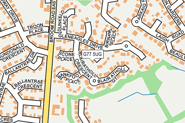 G77 5UG map - OS OpenMap – Local (Ordnance Survey)