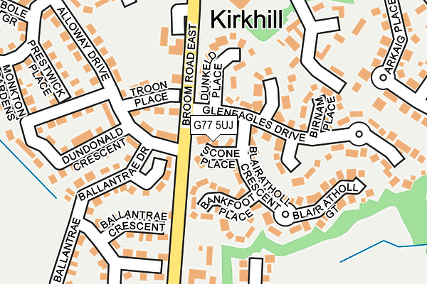 G77 5UJ map - OS OpenMap – Local (Ordnance Survey)