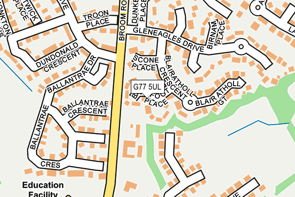 G77 5UL map - OS OpenMap – Local (Ordnance Survey)