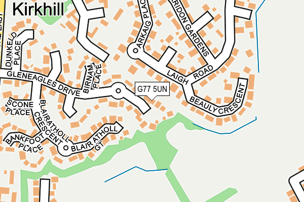 G77 5UN map - OS OpenMap – Local (Ordnance Survey)