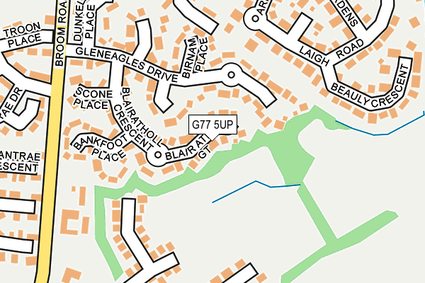 G77 5UP map - OS OpenMap – Local (Ordnance Survey)